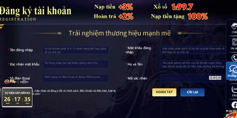 Chi tiết các bước đăng ký tài khoản game 